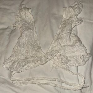 Elegant White Lace Crop Top